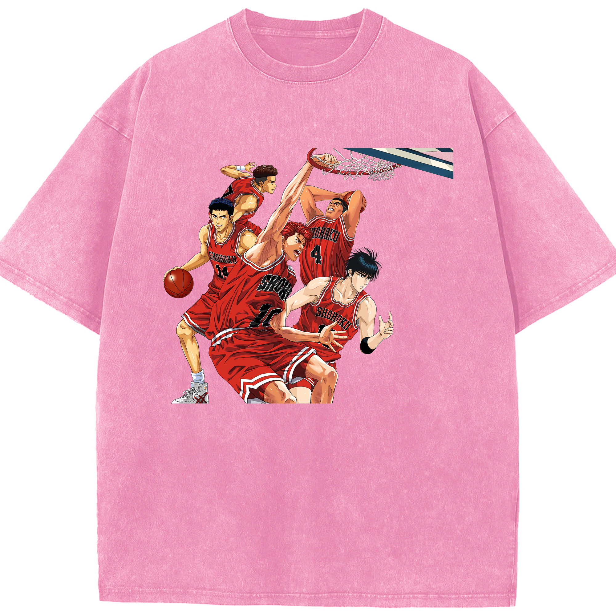 （画像用） SLAM DUNK／スラムダンク 綿100% ヴィンテージ風 半袖Tシャツ（フロントプリント）